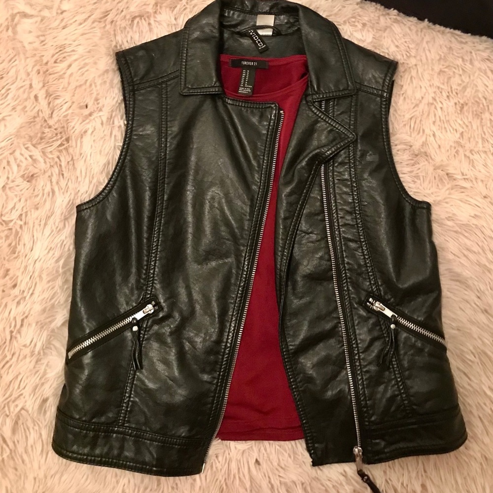 Faux Leather Vest